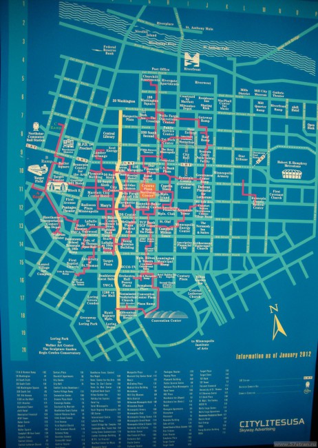 Skyway Minneapolis - карта