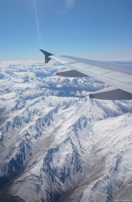 Новая Зеландия из окна самолета