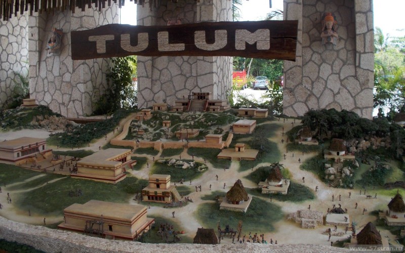 макет-реконструкция древнего города Тулум