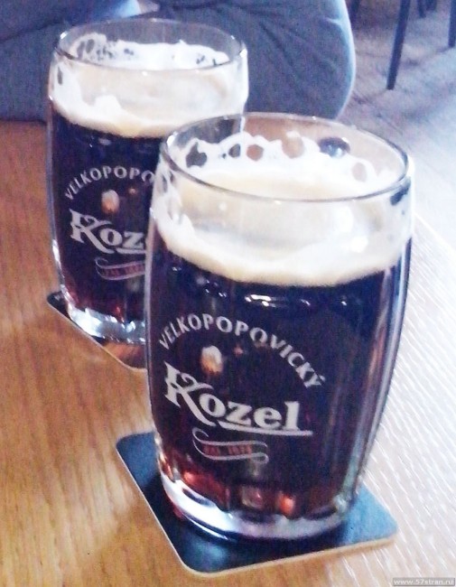 Пиво Velkopopovický Kozel в Праге