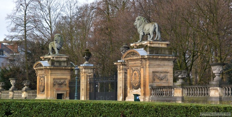 Королевский дворец в Брюсселе калитка львы