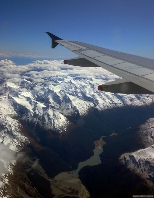 Новая зеландия из окна самолета